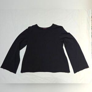 Fresh Produce Wrap Back Wide Sleeve Cotton Blend Terry Top M